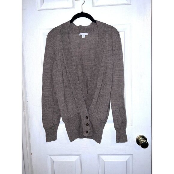 GAP Womens V-Neck Button Front Lightweight Ultrasoft Wool Cardigan Sweater Sz M - Picture 1 of 10
